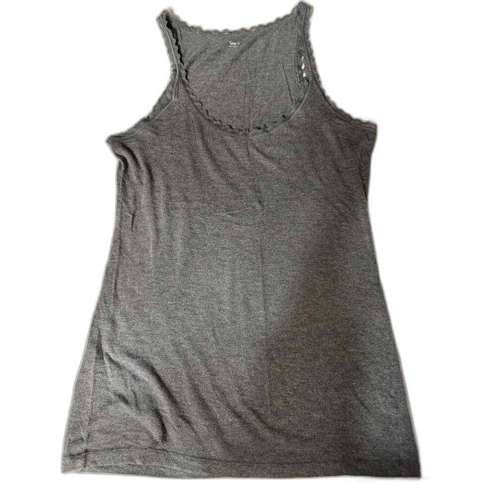GAP Gray Sleeveless Knit Tank Top – Women’s Casual Basic – Used Med